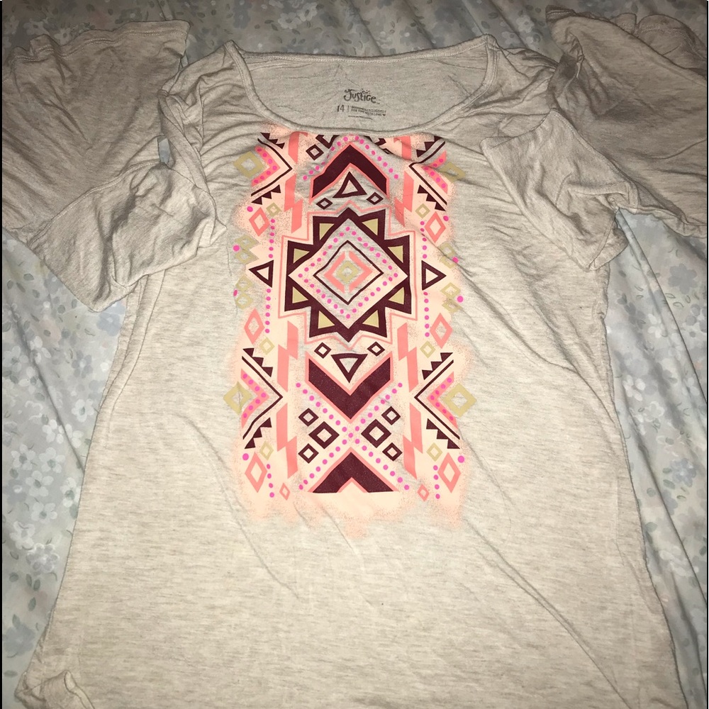 Justice Bell Sleeve shirt size 14